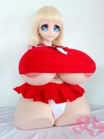 65cm Sakuradoll 1/1 Silicone Super Huge Breast Half Body Love Doll with 4 Way Inserts