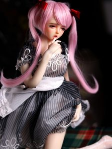 60cm Estartek 1/3 Anime Seamless Silicone Love Doll LALA Cos Maid Suit Full Set